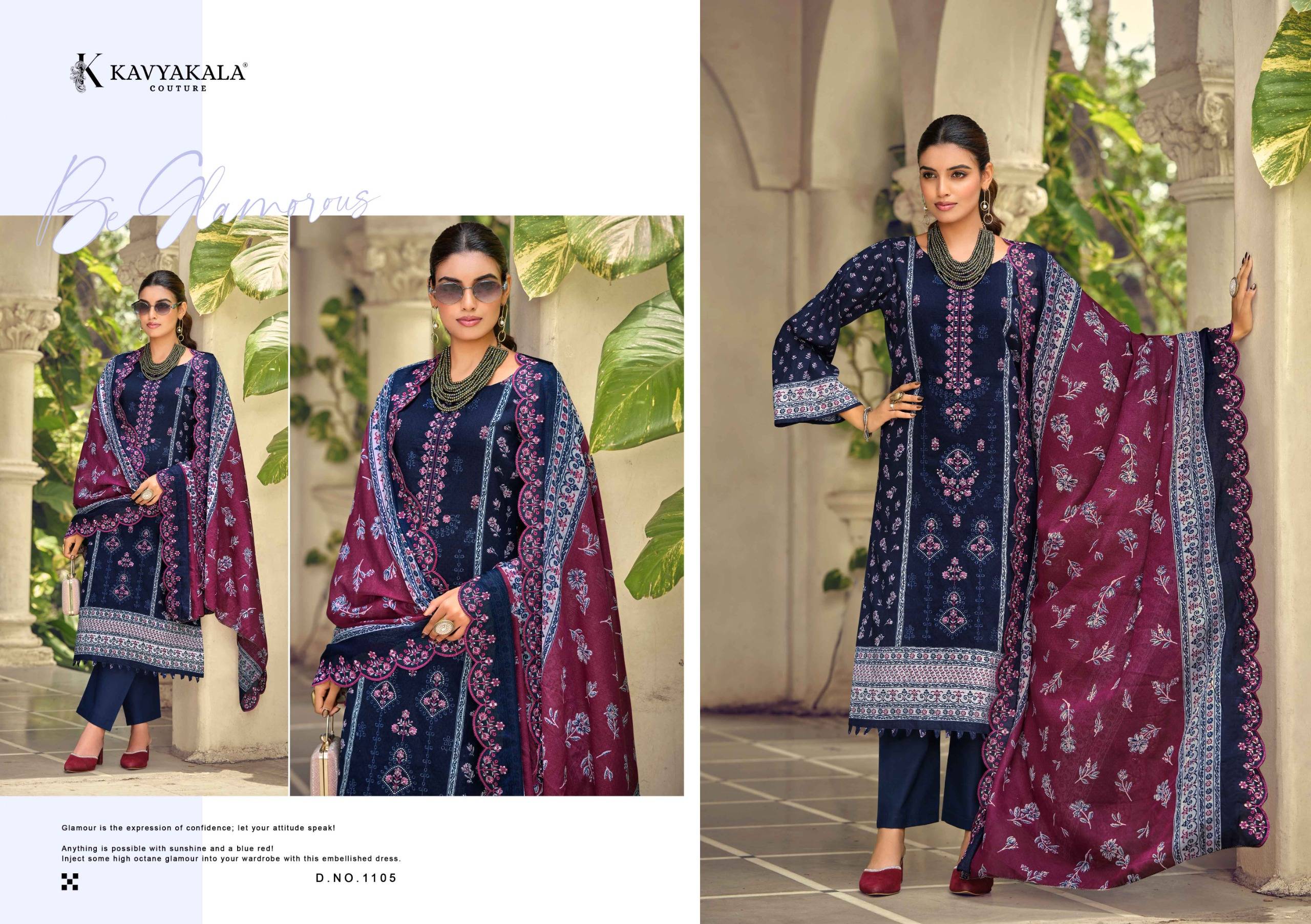 BIN SAEED Vol 11 ‎By KAVYA‎‎ KALA 1101 To 1108 Series Beautiful Festive Suits Stylish Fancy Colorful Casual Wear & Ethnic Wear PURE‎ CAMBRIC Print Dresses At Wholesale Price